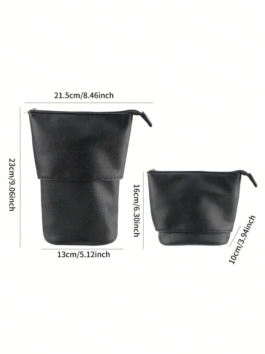 Large Capacity Foldable Standing Makeup Brush Bag Professional Tool Storage Pouch For 100 Brushes Portable Cosmetic Bag