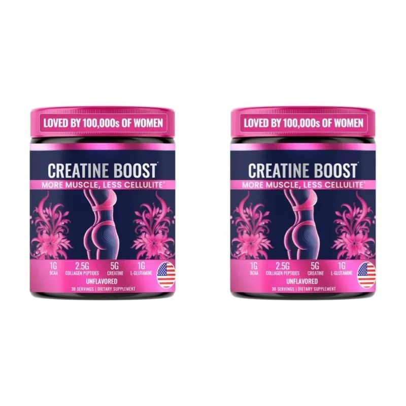 Creatine Monohydrate Powder for Women with Collagen Peptides BCAA L-Glutamine Unflavored Daily Fitness Support 30 Servings