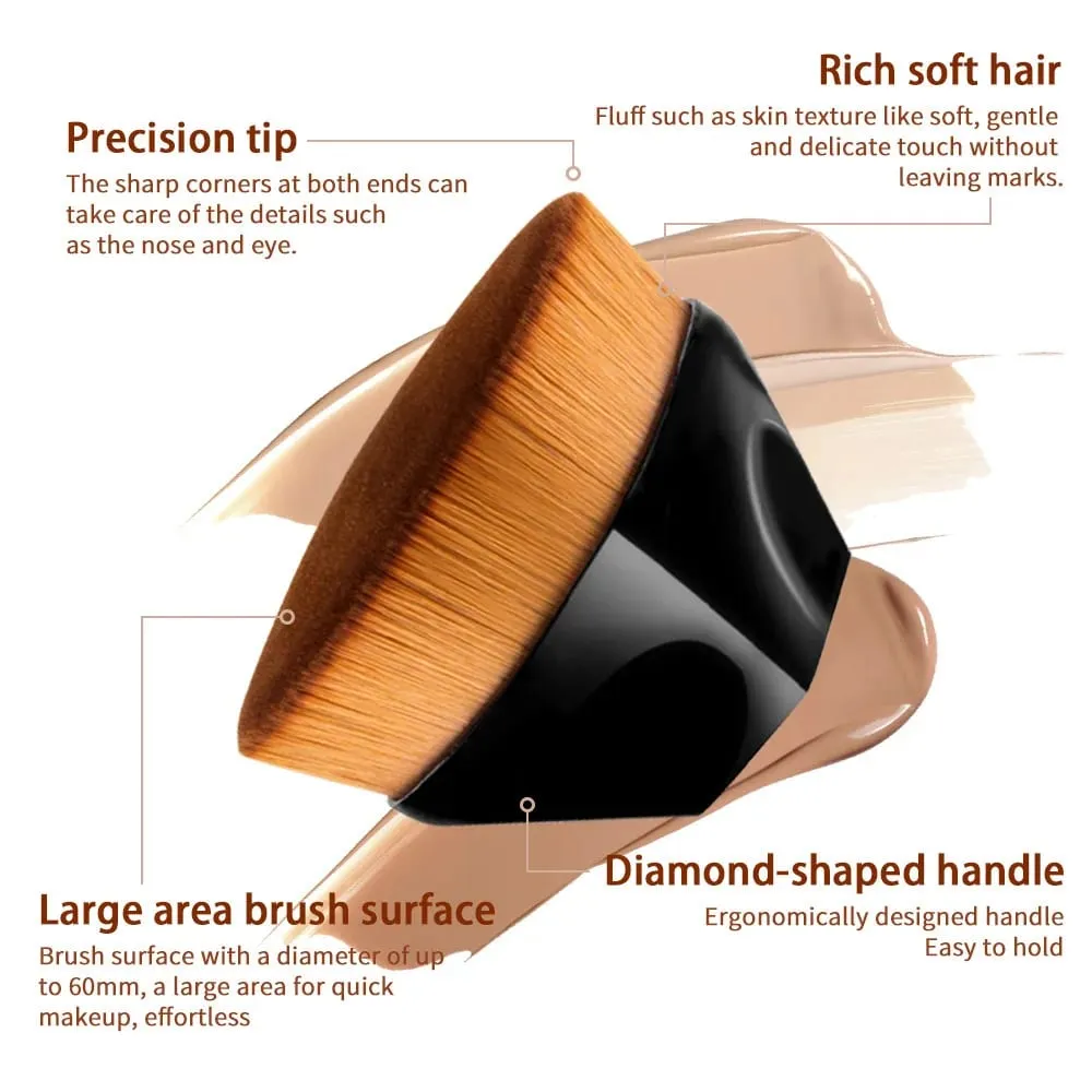 Magic Foundation Make-upborstel Vloeibare BB Cream Geen sporen Zacht Vezelhaarborstel met hoge dichtheid Meisjes Schoonheidstools met doos