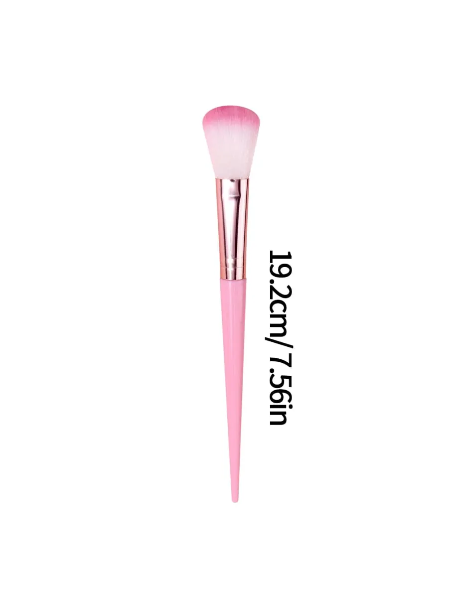 6Pc Daily Use Makeup Brushes Soft Pink Hair Blush Powder Brushes Airy Flawless Finish Professional Face Cosmetic Tool Kit