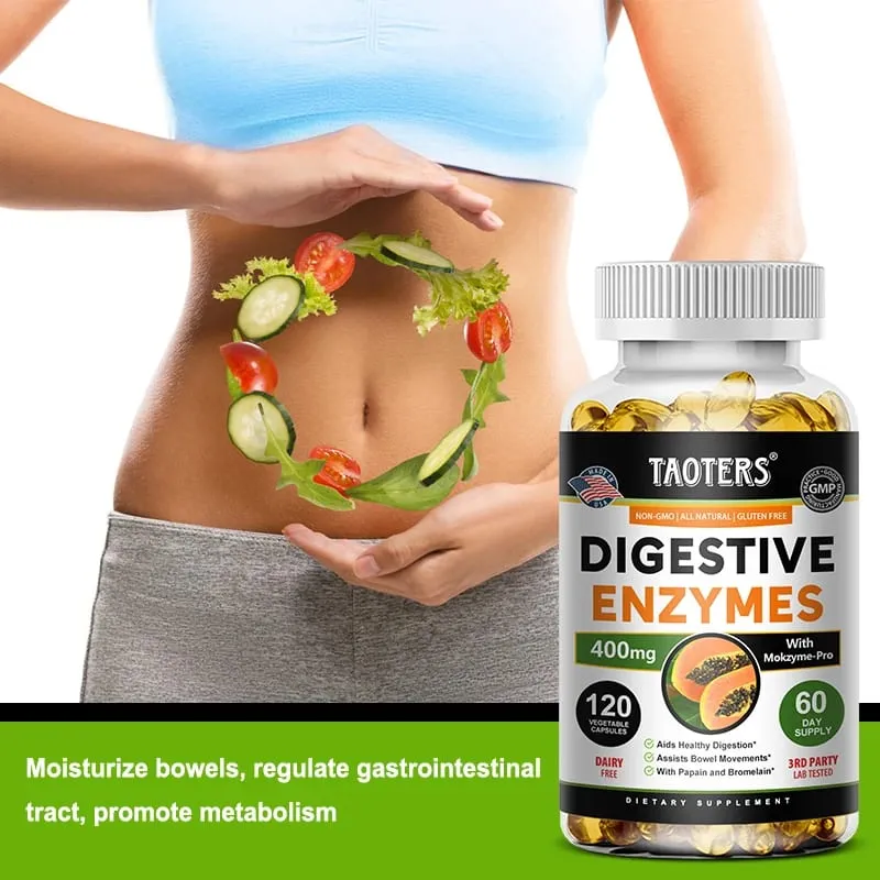 Digestive Enzymes Containing Papain and Bromelain Help Support Digestion Improve Gut Health Boost Metabolism Improve Dull Skin