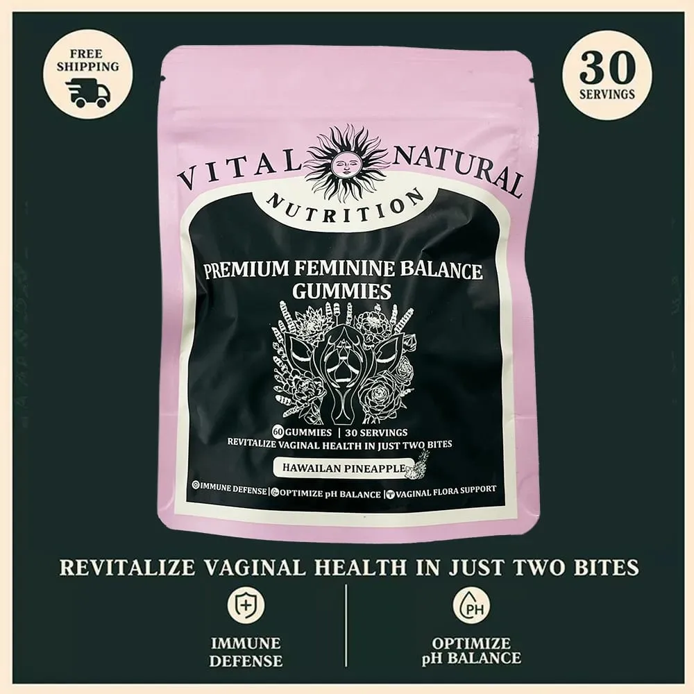 60 Pieces of Vital Source Feminine Balance Gummies Are Selling Well Caring for Women Preferred Gift - Hawaiian Pineapple