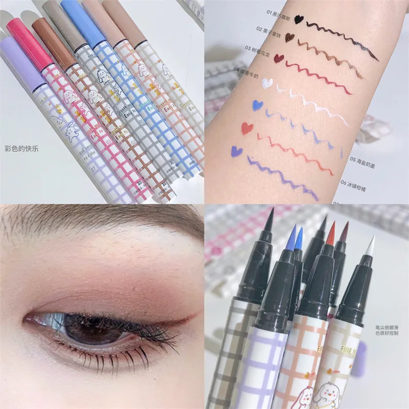 Crayon Eyeliner liquide coloré mat, imperméable, ne fleurit pas, stylo Eye-Liner liquide longue durée, maquillage pour les yeux, cosmétiques