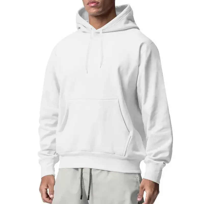 2026 New Men's Fashion Harajuku Hooded Sweatshirts Casual All-match Pullovers Male Streetwear Autumn Winter Fleece Warm Hoodies