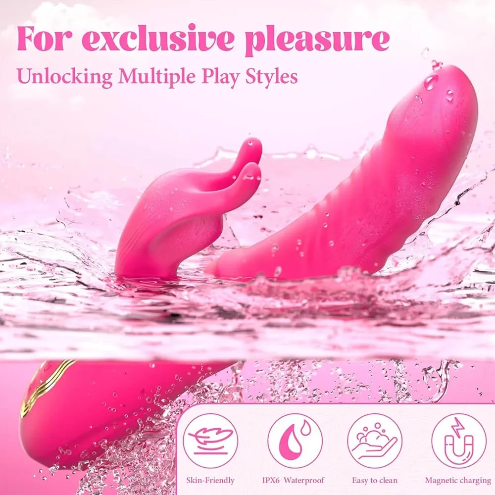 Thrusting Wiggle Rabbit Vibrator for Women Vagina G-Spot Vibrator Clitoris Stimulator Female Masturbation Sex Toy for Women