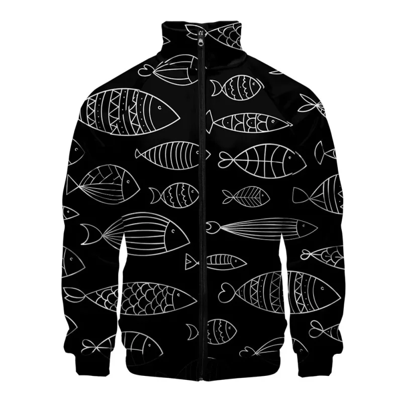 Popular Marine animals dolphin 3D Print Zipper Raglan Jacket Windbreaker Boys/Girls Comfortable Stand Collar Jackets Coats