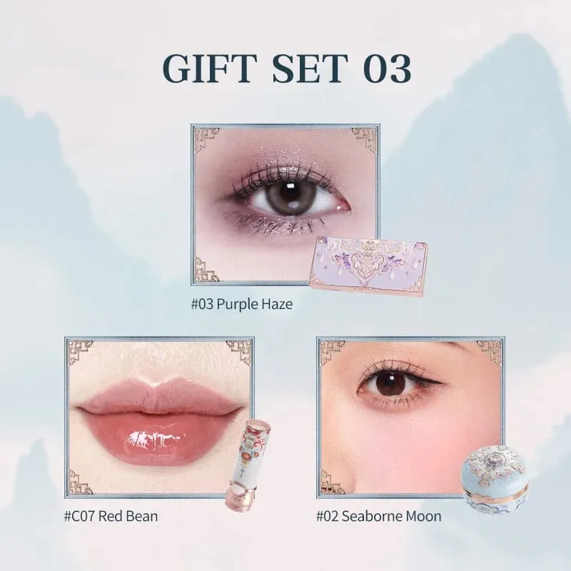 Makeup Set Flower Knows Butterfly Cloud Collar Collection Makeup Dárková sada obsahuje rtěnku s očními stíny Vegan & Cruelty-Free