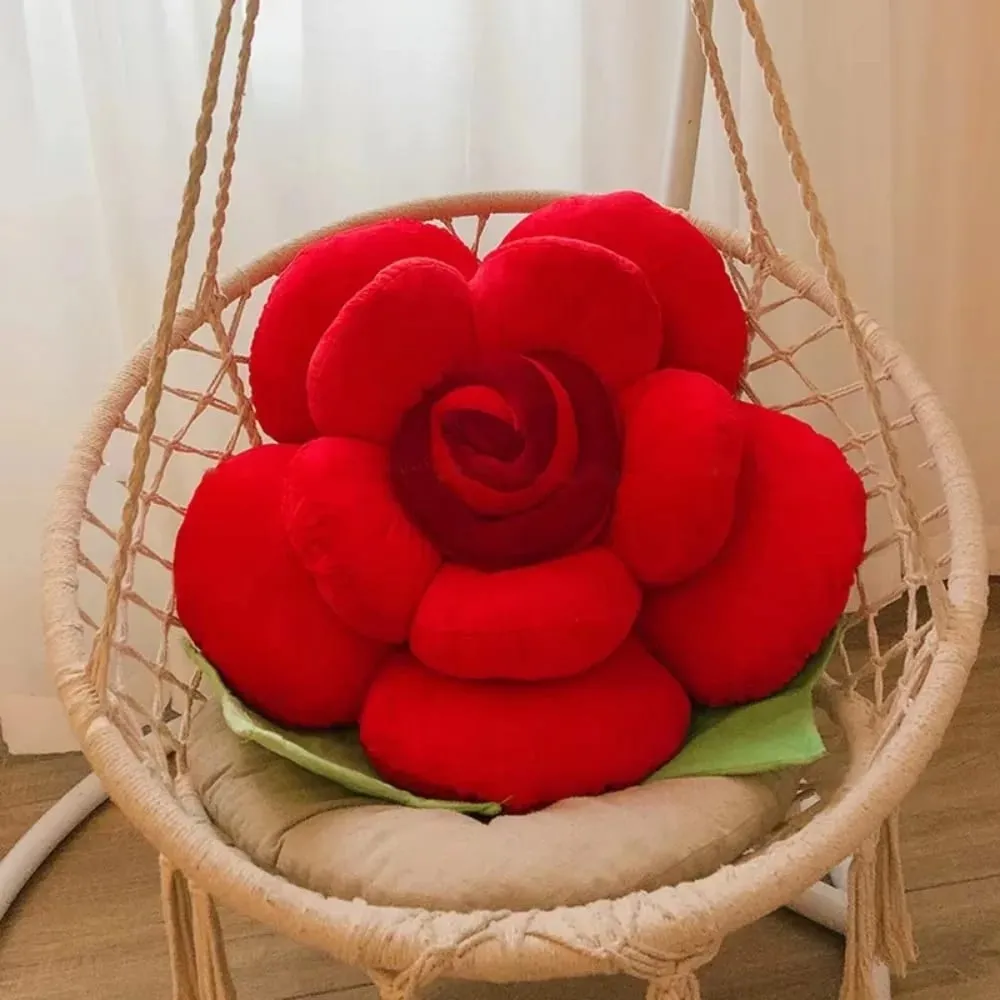 New Large Rose Shaped Pillow Plush Colorful Sofa Flower Cushion Simulated Car Interior Cushion Plush Toys — image 4