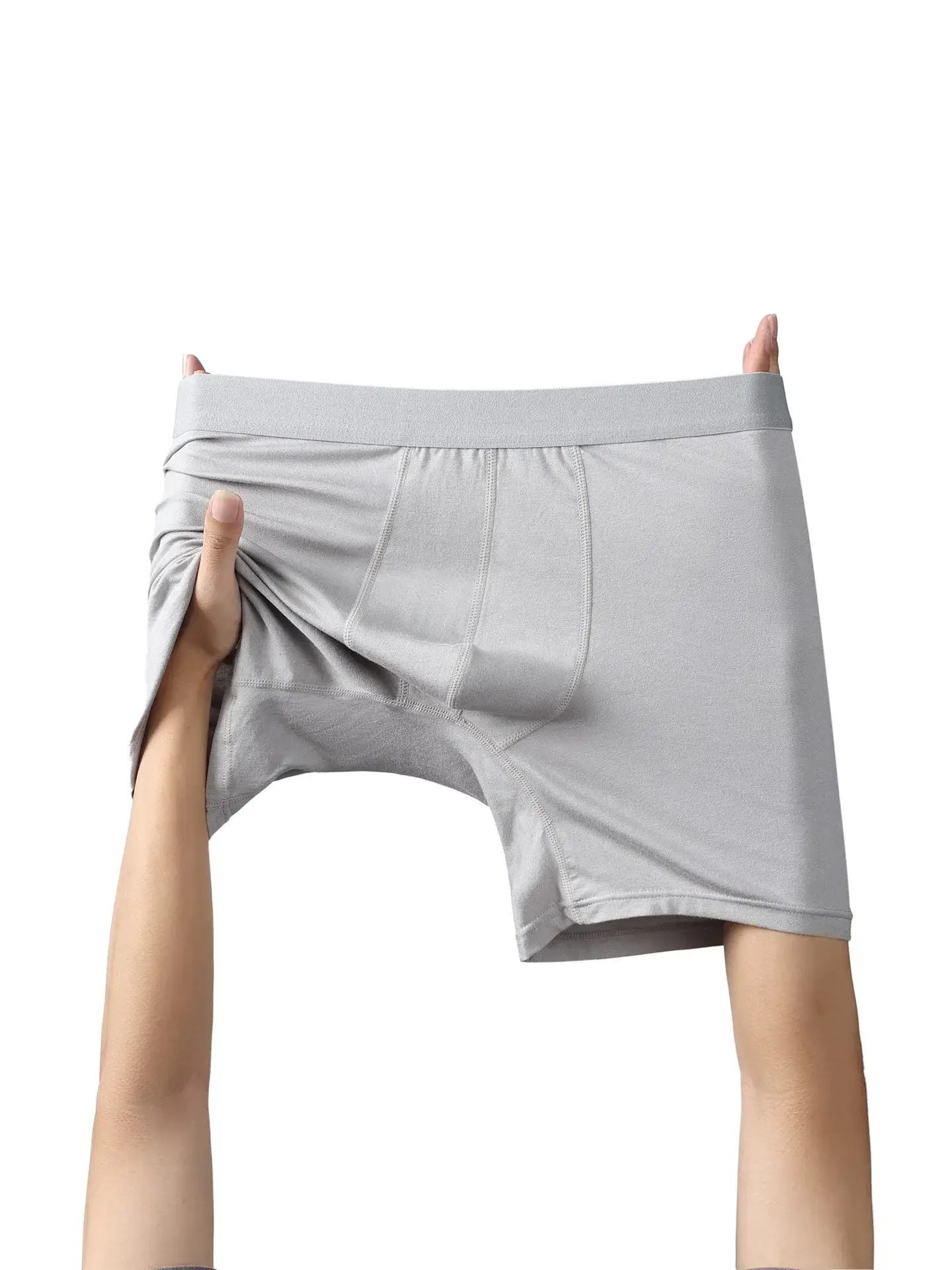 5pcs 95% Bamboo Fiber 5% Spandex Men's Length Long Leg Boxer Classic Design Comfortflex Waistband Underwear Man Sports