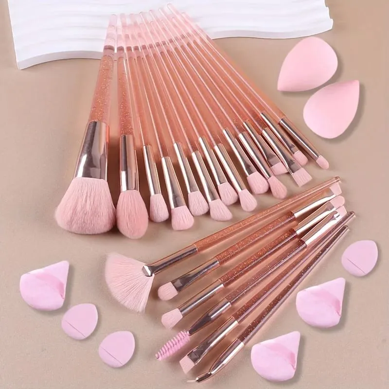 28pcs Ultimate Makeup Brush Set with Large Powder Blush Contour Foundation Concealer & Eyeshadow Brushes - Includes Water Dr — image 7
