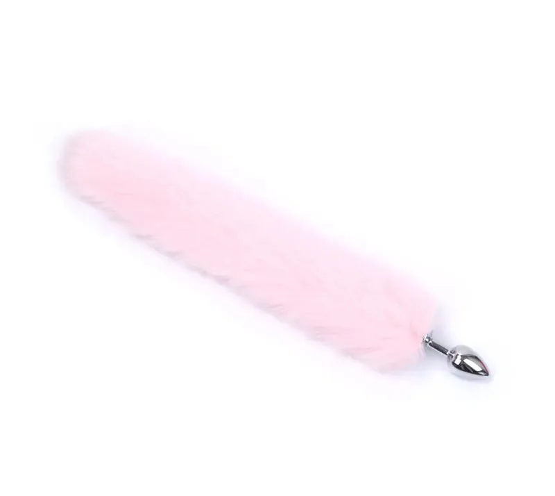 Plush Rabbit Tail Fox Tail Anal Plug Metal Butt Plug Prostate Massager BDSM Cosplay Erotic Sex Toy for Women Adults Sex Toy Gift