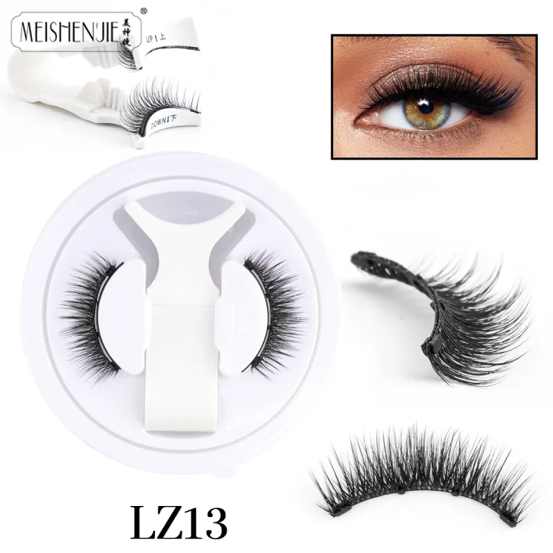 1/3 Pairs Magnetic Eye Lashes Handmade Eyelashes Soft Reusable Magnetic Lashes Natural Look 3D False Lashes Makeup Tweezers Set