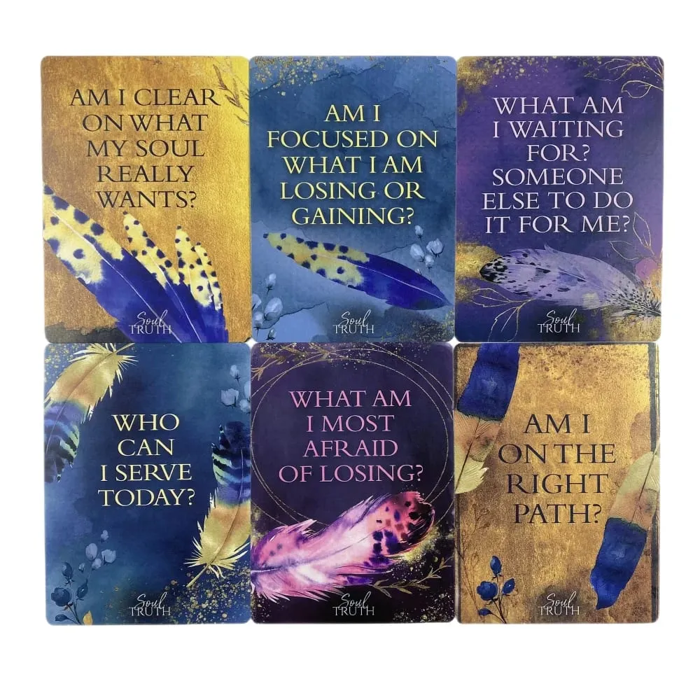 Soul Truth Self-Awareness Card Deck Daily Questions That Will Transform Your Life Tarot Oracle Cards With PDF Guidebook