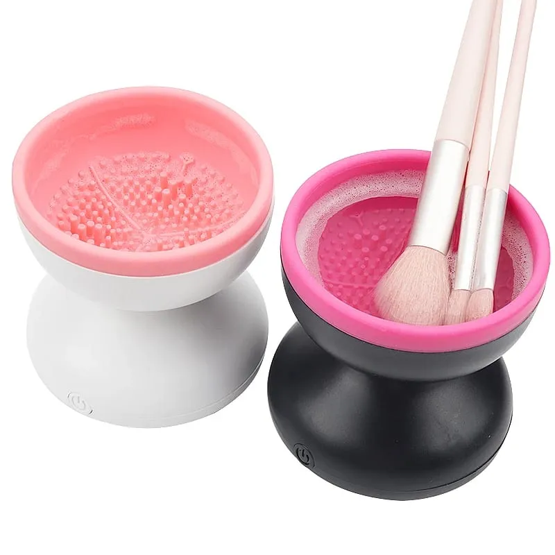 Electric Makeup Brush Cleaner Machine Silicone Cleaning Bowl Fast Wash Makeup Eyelash Brush Cleaning Tool All Cosmetic Brushes