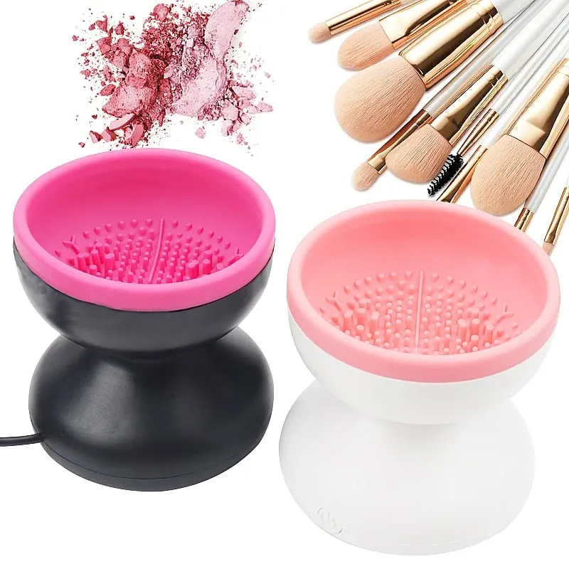 Electric Makeup Brush Cleaner Machine Silicone Cleaning Bowl Fast Wash Makeup Eyelash Brush Cleaning Tool All Cosmetic Brushes