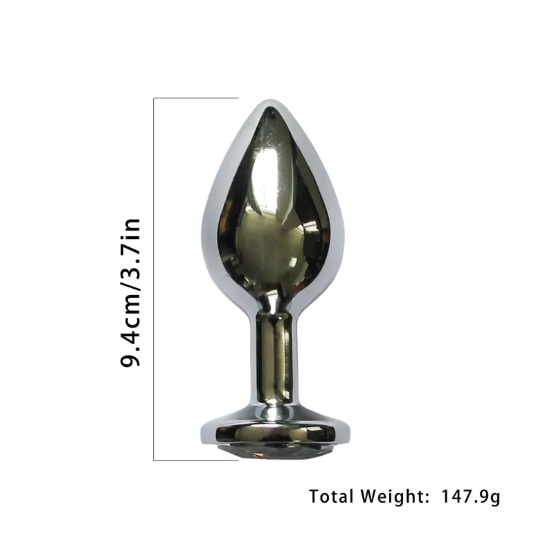 Metal Anal Plug with Long Fluffy Tail – Fox Tail Butt Plug for Cosplay Role Play BDSM Adult Toy