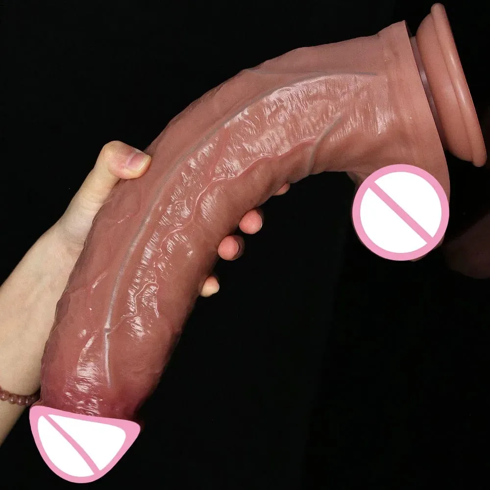 Realistic 4Sizes Soft Big Dildo Double Silicone Suction Cup Penis Couples Masturbation Soft Cock Woman Man Anal Adult Sex Toy
