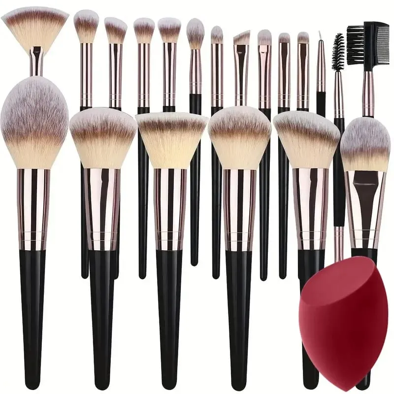 Professional 3-20PCS Makeup Brushes Set Soft Fluffy Foundation Eyeshadow Concealer Blending Kabuki Women Beauty Tool
