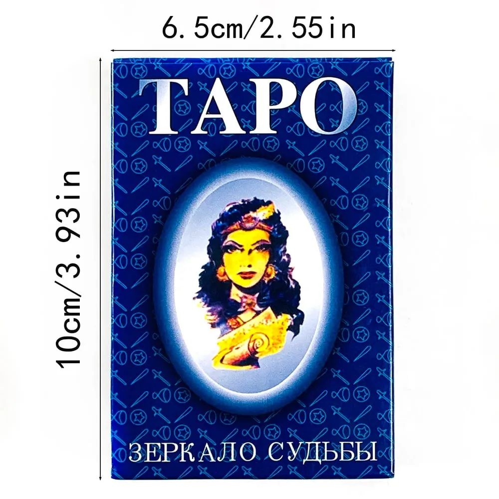 Russian Tarot Deck Family Leisure Gathering Card Game Fate Divination Board Playing Game Pocket Size Tarot Cards