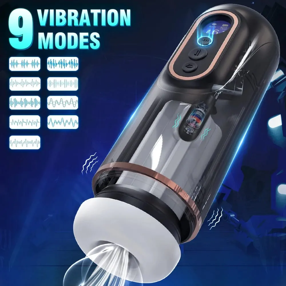 Automatický teleskopický sací mužský masturbátor Vibrační Inteligentní vyhřívání Sexy Voice Sluchátko do kapsy Pussy sexuální hračka pro muže