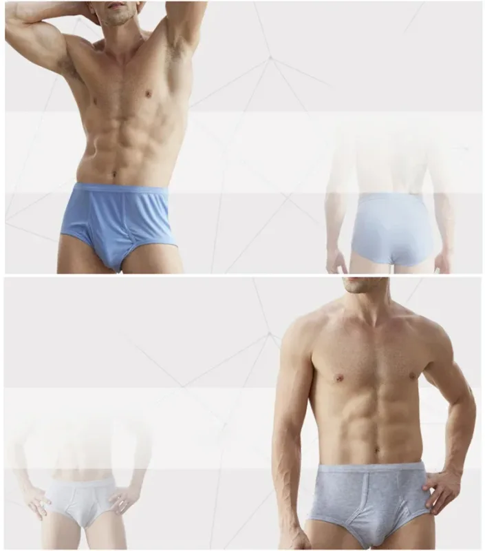 Solid Color Fat Plus Size Men's Underwear Mens Underpants 100% Cotton Comfortable Breathable Loose Large Size Men Briefs Panties — image 20