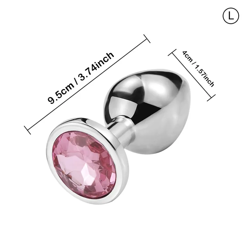 S/M/L Metal Anal Plug Butt Plug Sex Toy Butt Toy for Women Men Couples Gay Adult Game Masturbator Anal Diamond Sex Shop