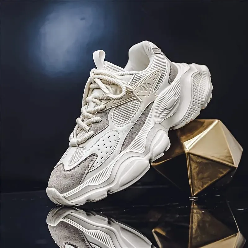 Spring and Autumn Trend Thick Soled Versatile Casual Shoes New Comfortable Dad Shoes for Men's Outdoor Travel