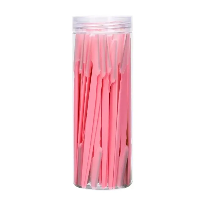 Eyebrow Trimmer 40PCS Brown Eyebrow Razor Safe Face Body Hair Removal Shaver Blades Woman Eyebrow Shaping Knife Razors