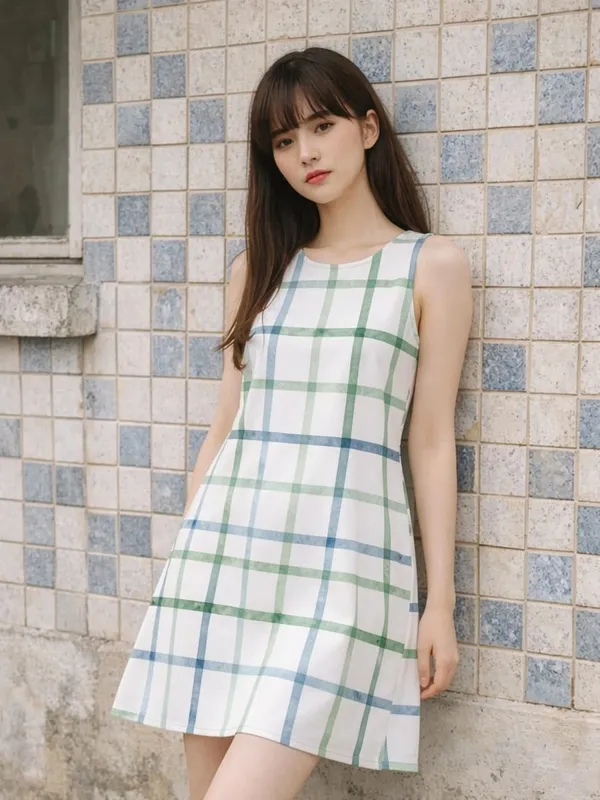 Womens Floral Sleeveless A Line Mini Dress Round Neck Fresh Sundress for Outdoor Brunch Beach Walk and Everyday Wear Comfort