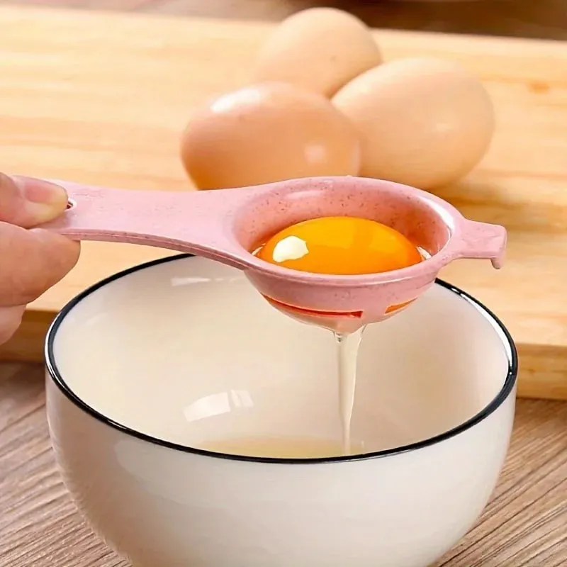 1pc Sustainable Wheat Straw Egg Separator - Easy Yolk & White Filter For Baking Kitchen Gadget