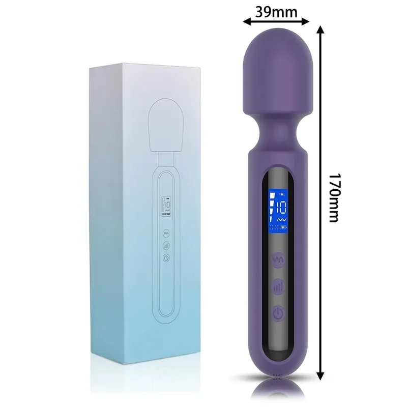 Soft Silicone Massage Wand Multi‑Size & Multi‑Color Optional Waterproof Adjustable Vibration Modes Portable Home Relax Tool