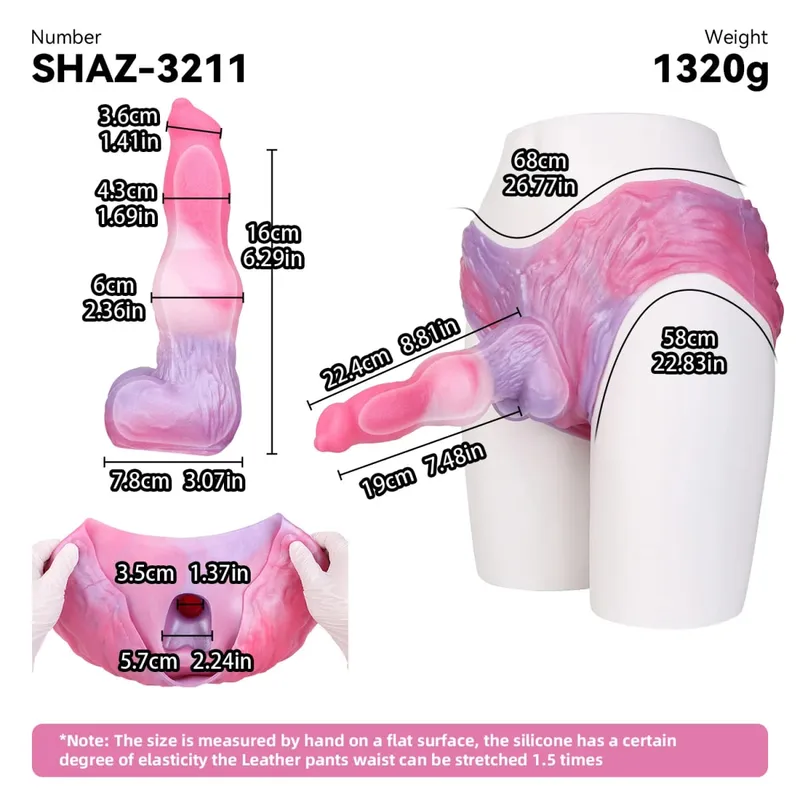 Strap On Long Horse Dildo Sheath Silicone Harness Dildo Panties Wearable Penis Sleeve Adult Sex Toy for Men Reusable Condom — image 22