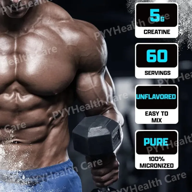 Creatine Monohydrate Powder 60 Servings | Unflavored 5G Micronized Creatine Powder for Strength Support 300g