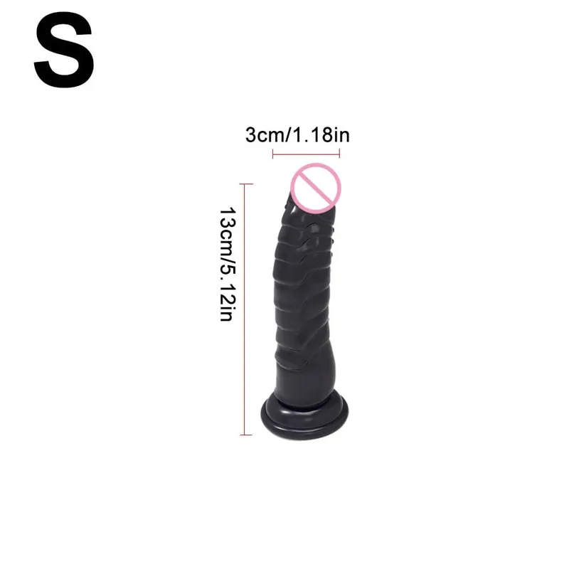 Gode ​​noir réaliste avec base à ventouse forte, jouet sexuel pour pénis doux pour femmes et hommes, jouet vaginal anal mains libres pour adulte en M