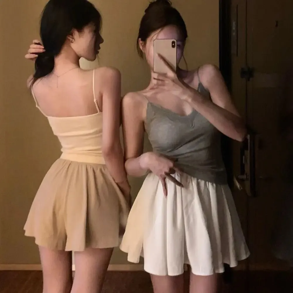 High Quality Fashion Breathable Lace Camisole Strap Bra Solid Color Summer Top Sexy Style Wire-Free Crop Top