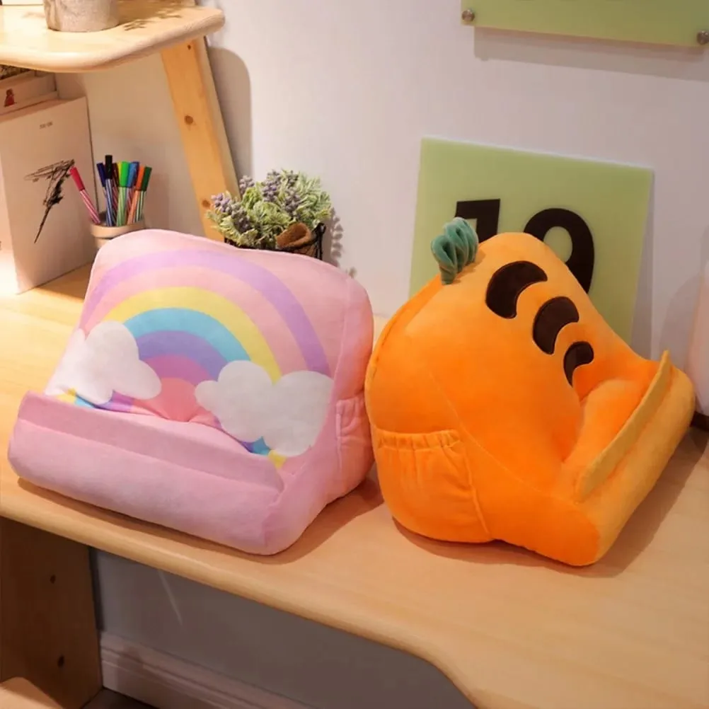 Tablet Stand Pillow Portable Triangle Tablet Holder Soft Plush Pillow Tablet Cushion Holder for Birthdays Holidays