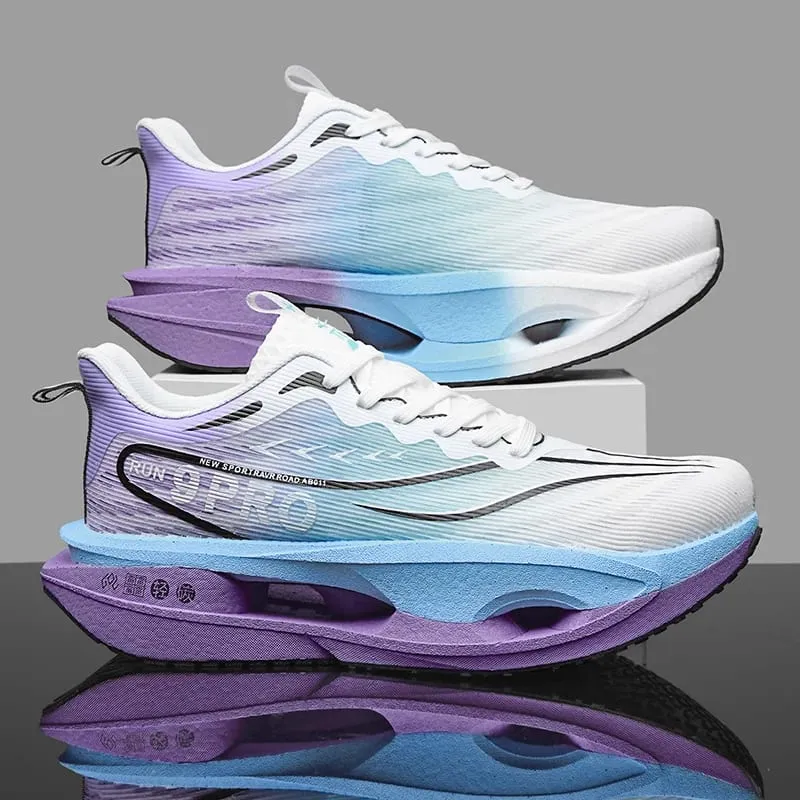 Men Sports Running Shoes Carbon Board Marathon Breathable Light Comfort Women Athletic Sneakers Jogging Tenis Air Cushion 2026 — image 1