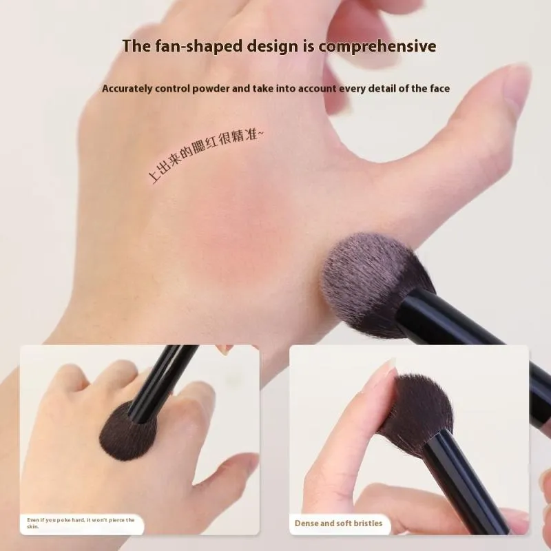 Hot Sale 1 Pcs Small Fan Shape Blusher Brush Powder Blush Cream Liquid Blush Makeup Brushes Precise Blush Brush Makeup Tools — image 3