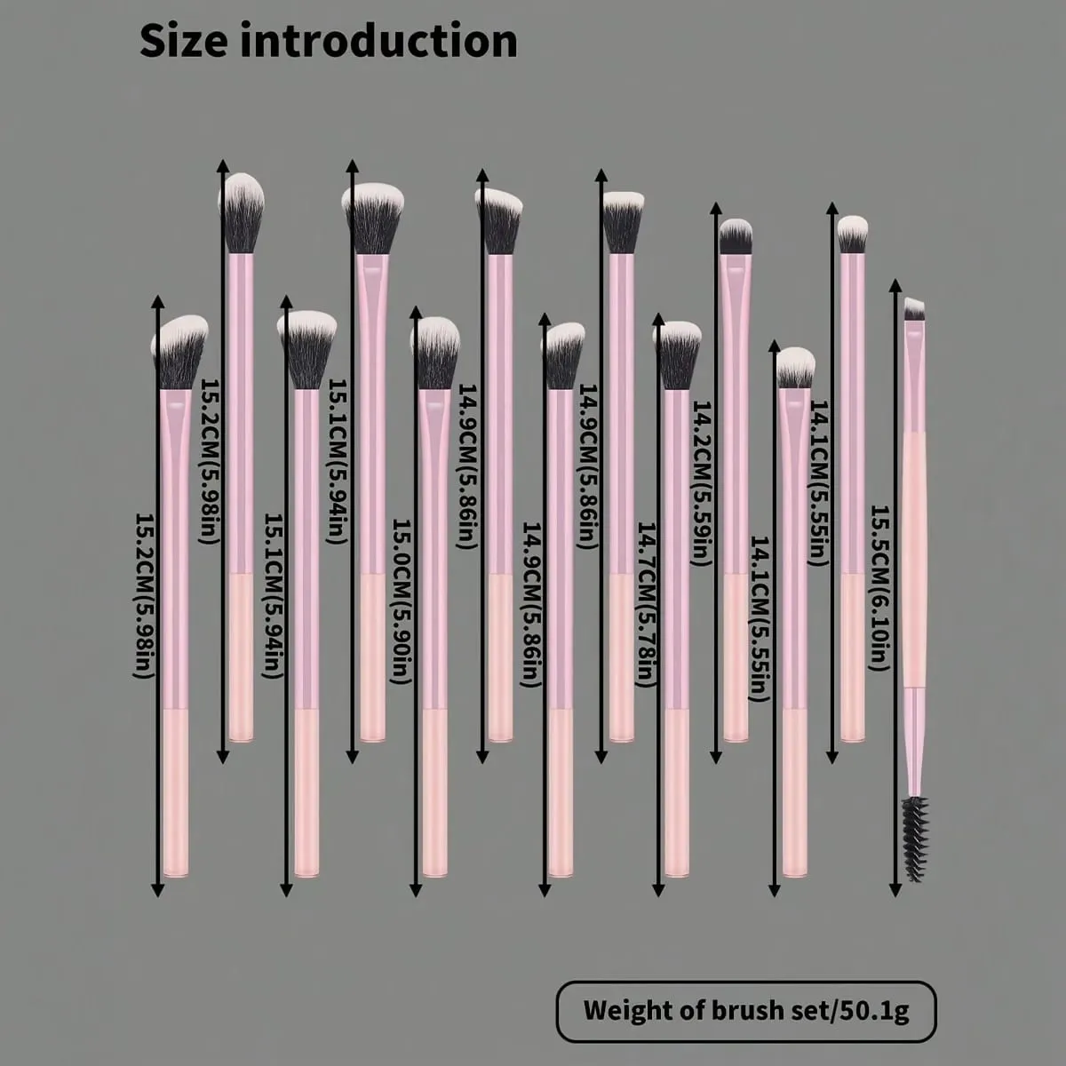13pcs Professional Makeup Brush Set Soft Face & Eye Brushes for Foundation Concealer Eyeshadow Blending and Highlighting