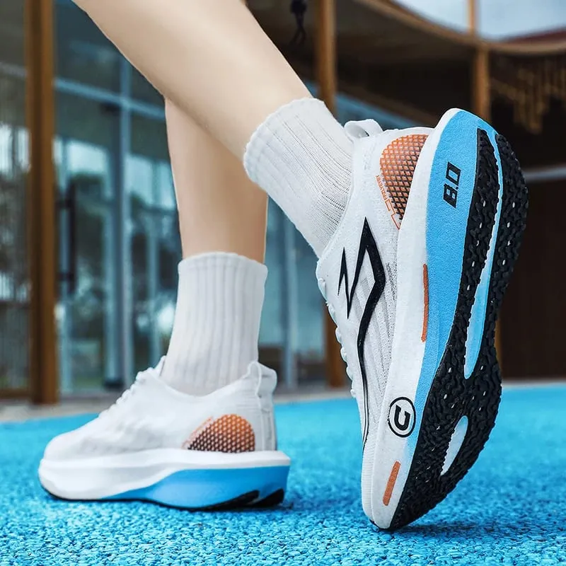 Men Sports Running Shoes Casual Marathon Breathable Lightweight Women's Comfortable Athletic Nonskid Walking Sneakers Outdoors