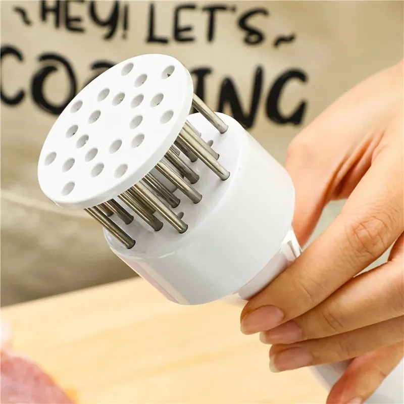 1ks Nerezová ocel Steak Tenderizer na maso Kladivo Uvolněná jehla na maso Domácí děrování Denní lámačka šlach Jehla na vkládání masa — image 8