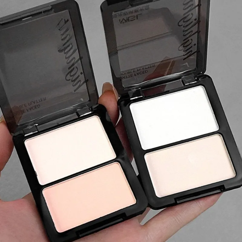 Dvoubarevný melír a pudr na oční stíny Jemný přírodní lehký matný finiš Oční stíny Soft Focus Rozjasňující make-up na obličej