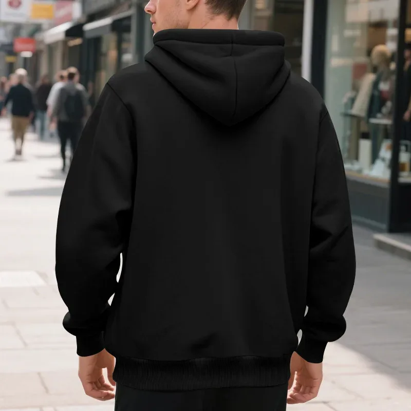 New 2026 Men's Autumn Casual Solid Long Sleeve Zipper Hooded Sweatshirt Coat Male Fashion Outdoors Sportswear Hoodies Jackets — image 5
