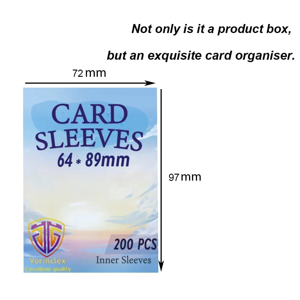Pochettes intérieures transparentes pour cartes, taille Standard, parfaites pour les pochettes doubles 64x89mm TCG, protecteur de cartes pour MTG, 200 pièces