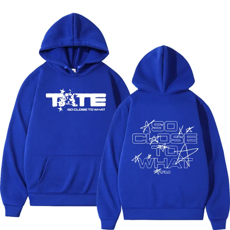 26Men Women Clothing Long Sleeve Hooded Sweatshirts Tate McRae So Close To What Album Hoodies Fleece Vintage Oversized Pullovers