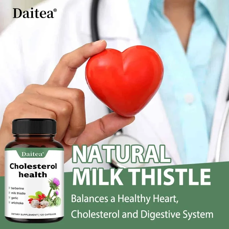 Berberine + Milk Thistle Capsules - for Kidney & Liver Health Liver Detox and Cleanse Promotes Skin and Digestive Health