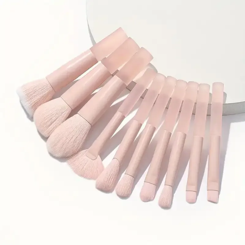Set Berus Mekap Biru 12Pcs Berus Bedak Asas Profesional Blending Blush Blush Concealer Berus Bulu Gentian Sintetik — image 8