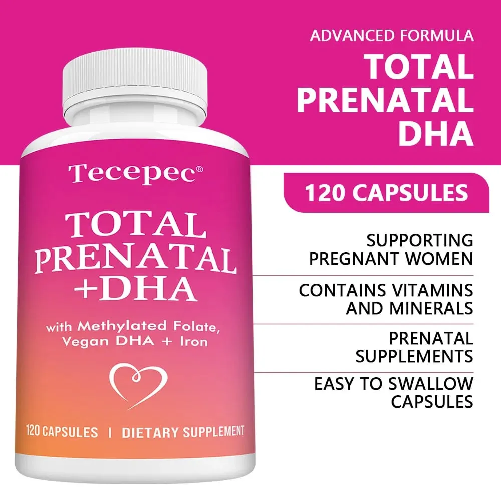 Prenatal Vitamin with DHA & Folate Prenatal Probiotics for Pregnant Women Pregnancy Must Haves Iron Vitamin D Vitamin C Zinc