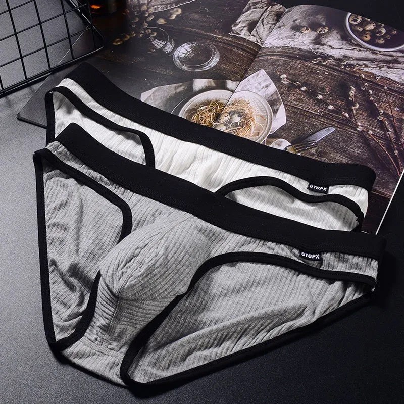 Men's Underwear U-Convex Pouch Briefs Breathable Soft Elastic Low Rise Panties For Men Daily Lingerie 2-Pack — image 2