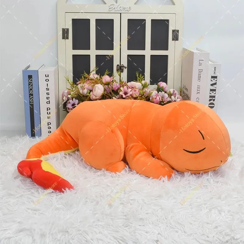 Original Pokemon Charmander Plush Pillow Toys Anime Cute Psyduck Lying Posture Soft Stuffed Animals Sofa Cushion Peluche Dolls — image 4